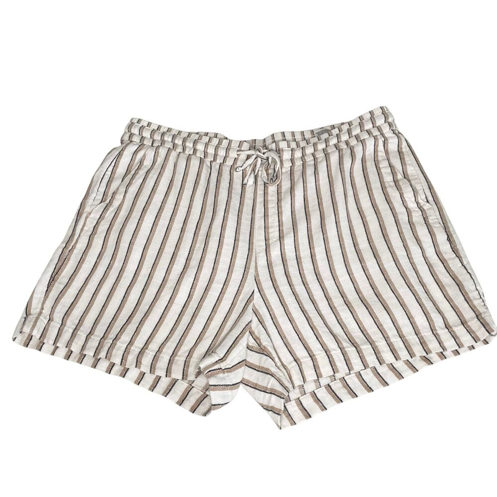 Old Navy Striped Women's Shorts - White and Brown